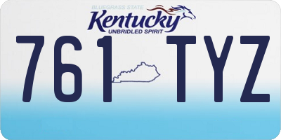 KY license plate 761TYZ
