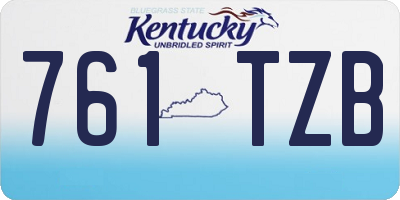 KY license plate 761TZB
