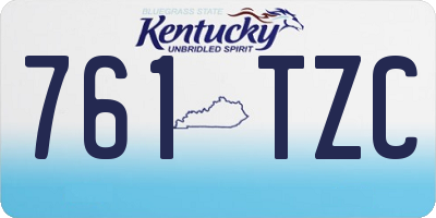 KY license plate 761TZC