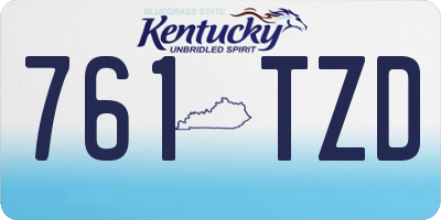 KY license plate 761TZD