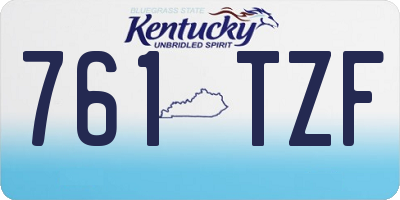 KY license plate 761TZF