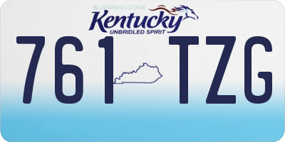 KY license plate 761TZG