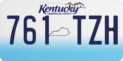 KY license plate 761TZH
