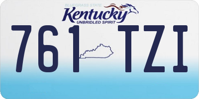 KY license plate 761TZI