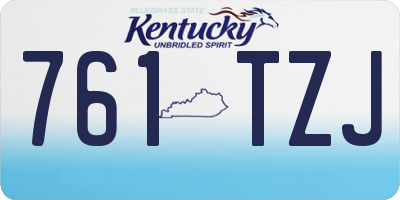 KY license plate 761TZJ