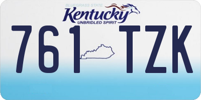 KY license plate 761TZK