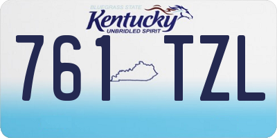 KY license plate 761TZL