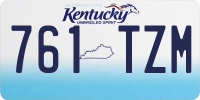 KY license plate 761TZM