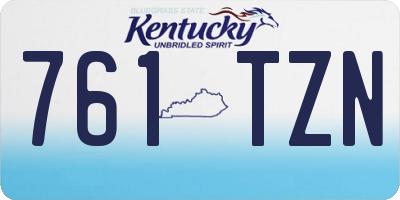 KY license plate 761TZN