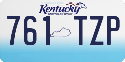 KY license plate 761TZP