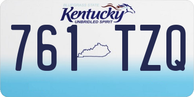 KY license plate 761TZQ