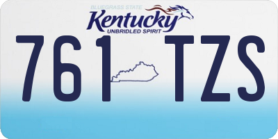 KY license plate 761TZS