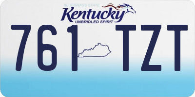 KY license plate 761TZT