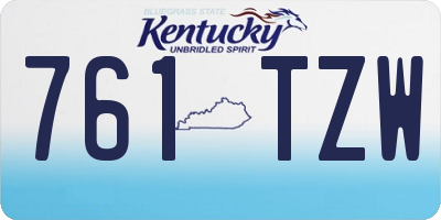 KY license plate 761TZW