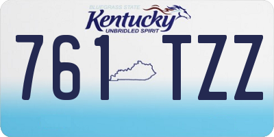 KY license plate 761TZZ