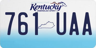 KY license plate 761UAA