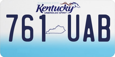 KY license plate 761UAB