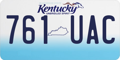 KY license plate 761UAC