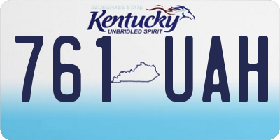 KY license plate 761UAH