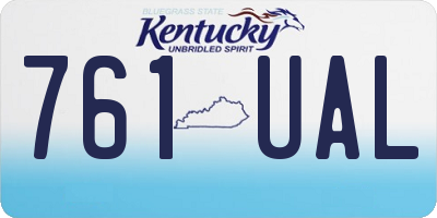 KY license plate 761UAL