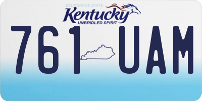 KY license plate 761UAM