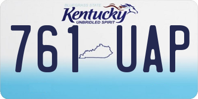 KY license plate 761UAP