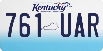 KY license plate 761UAR