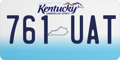 KY license plate 761UAT