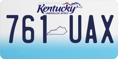 KY license plate 761UAX