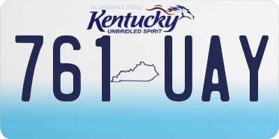 KY license plate 761UAY