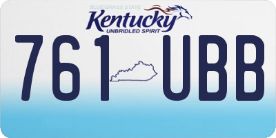 KY license plate 761UBB