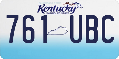 KY license plate 761UBC
