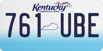 KY license plate 761UBE