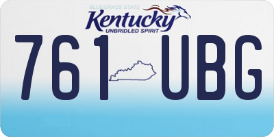 KY license plate 761UBG