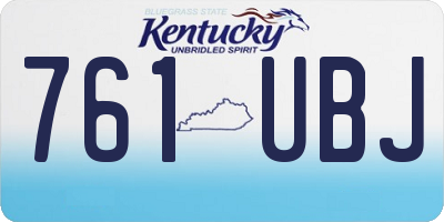 KY license plate 761UBJ