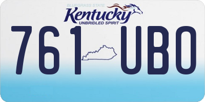 KY license plate 761UBO