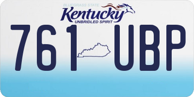 KY license plate 761UBP
