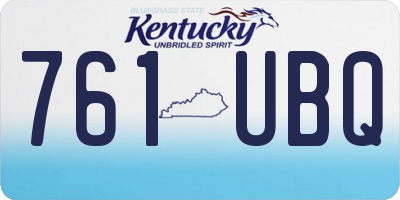 KY license plate 761UBQ