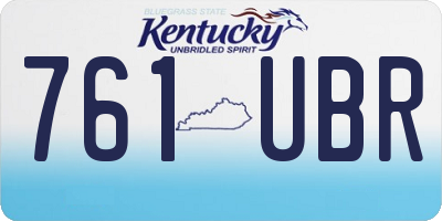 KY license plate 761UBR