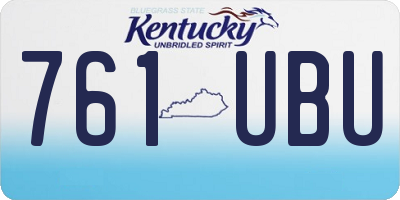 KY license plate 761UBU