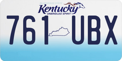 KY license plate 761UBX