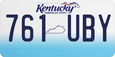 KY license plate 761UBY