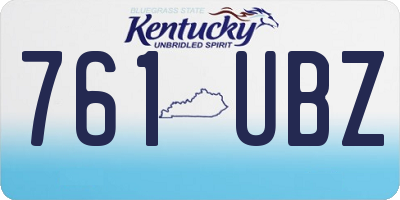 KY license plate 761UBZ