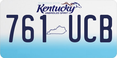 KY license plate 761UCB