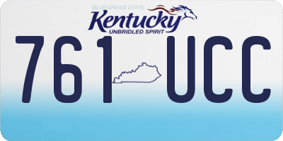 KY license plate 761UCC