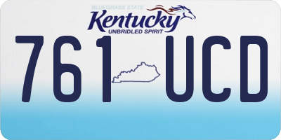 KY license plate 761UCD