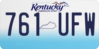 KY license plate 761UFW