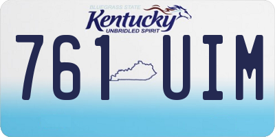KY license plate 761UIM