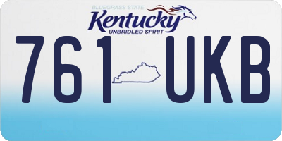 KY license plate 761UKB