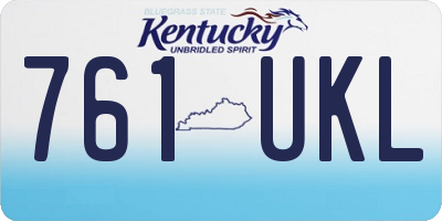 KY license plate 761UKL